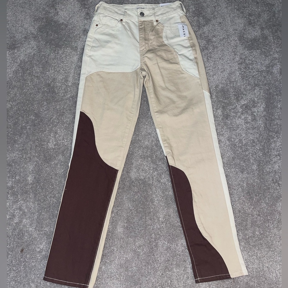 🥥NWT PacSun Colorblock Mom Jeans